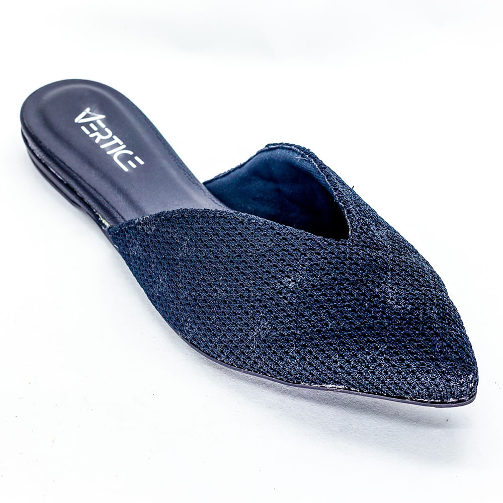 Mule Feminino Bico Fino - Preto