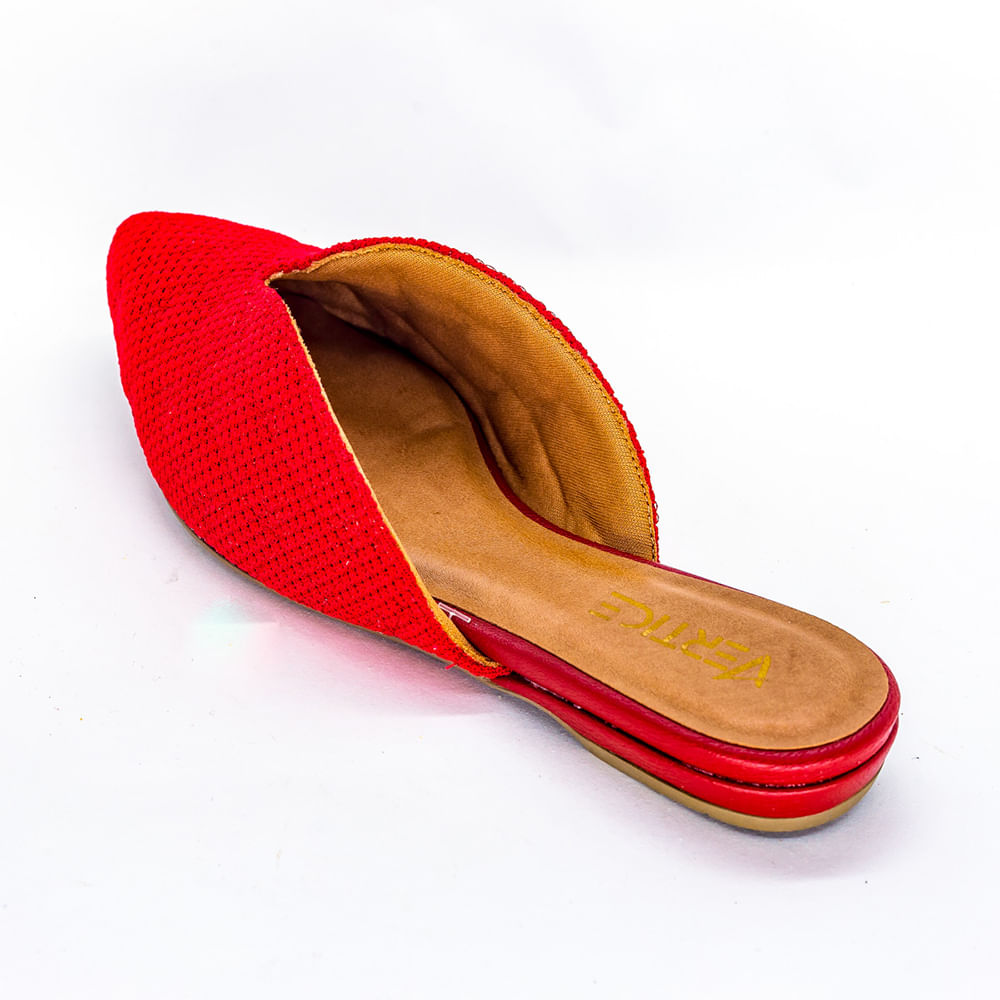 Mule Feminino Bico Fino - Vermelho