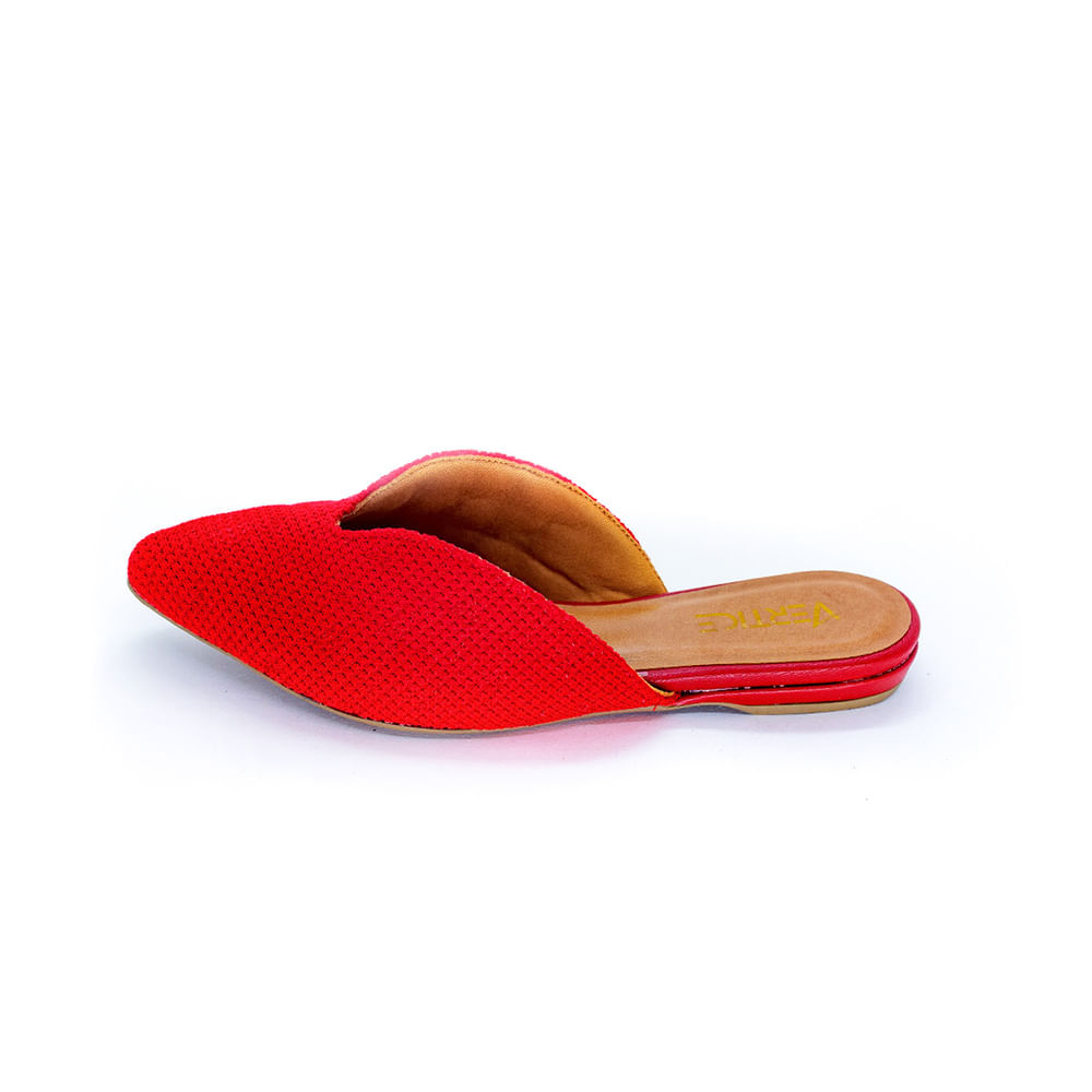 Mule Feminino Bico Fino - Vermelho