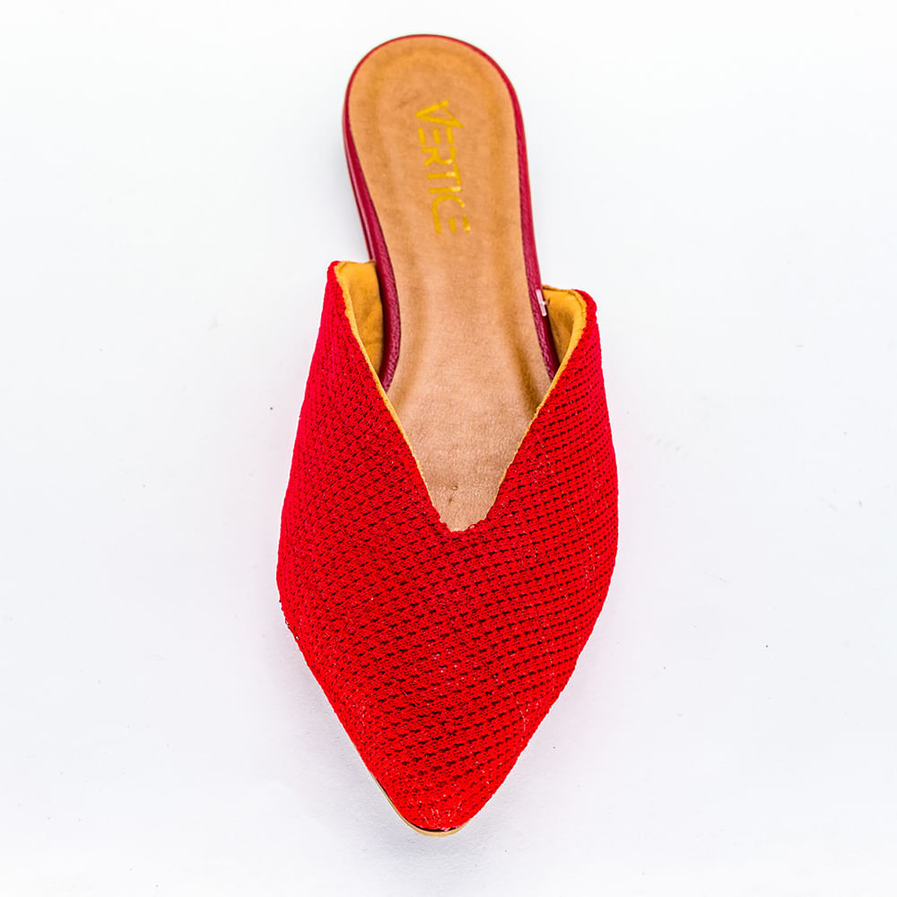 Mule Feminino Bico Fino - Vermelho