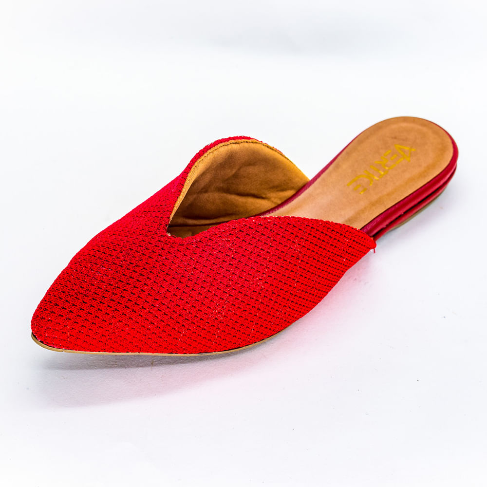 Mule Feminino Bico Fino - Vermelho