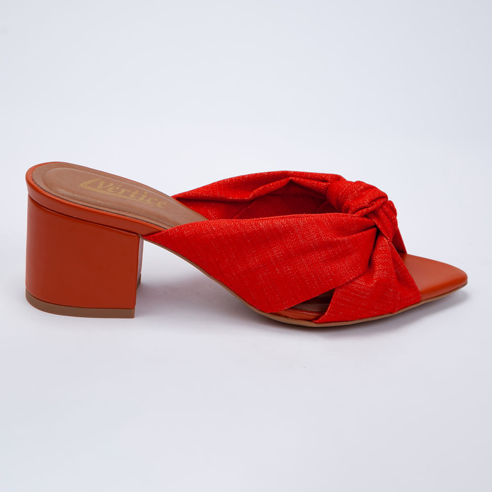 Tamanco Mule Feminino Tiras Conforto Soft - Coral