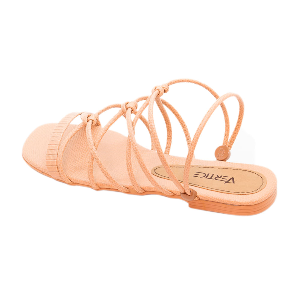 Rasteira Feminina Metalizada - Nude