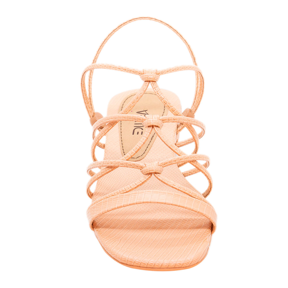 Rasteira Feminina Metalizada - Nude