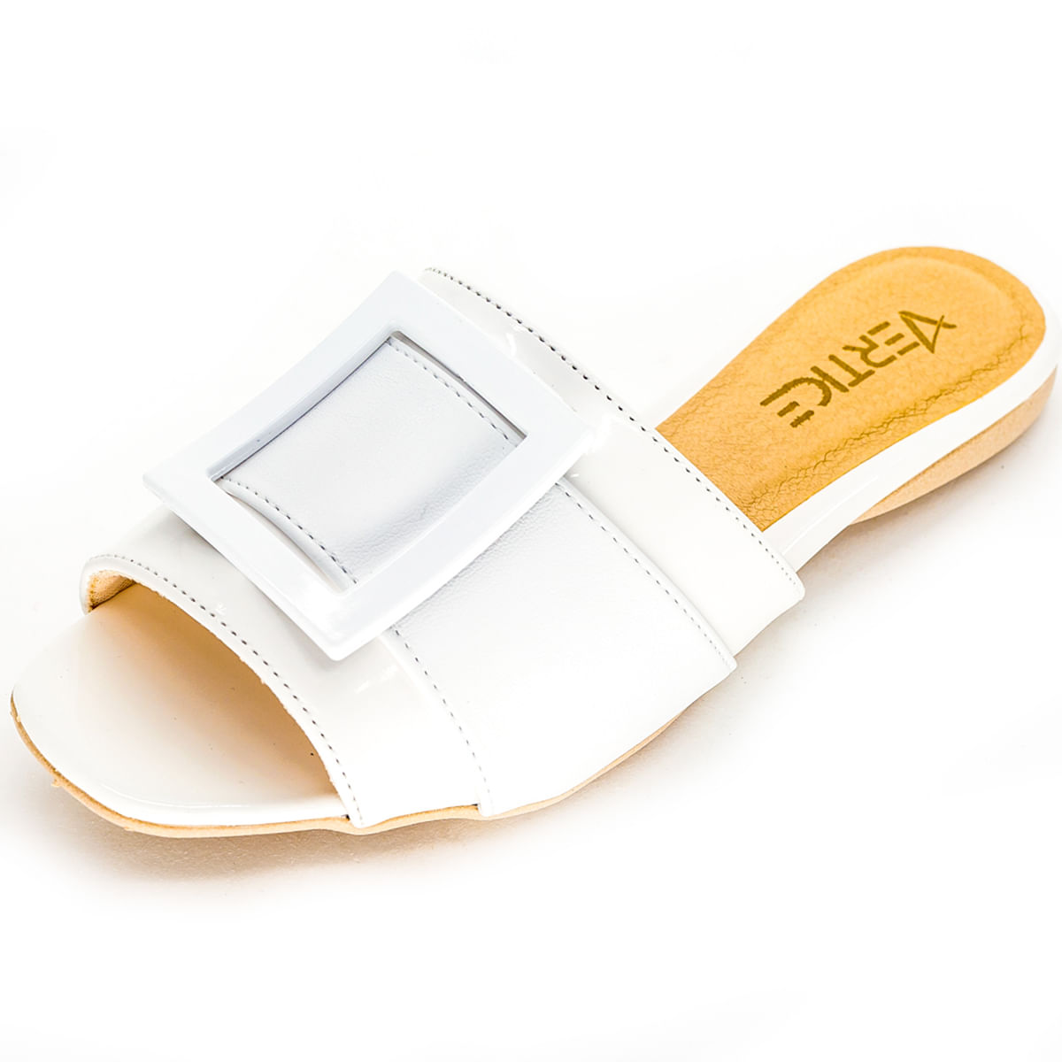 Rasteira Flat Feminina Com Fivela - Branco