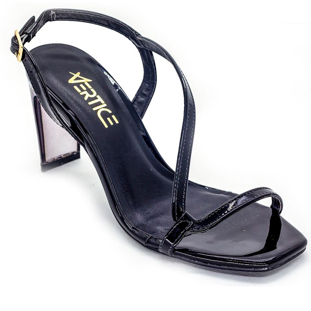 sandália meia pata salto fino