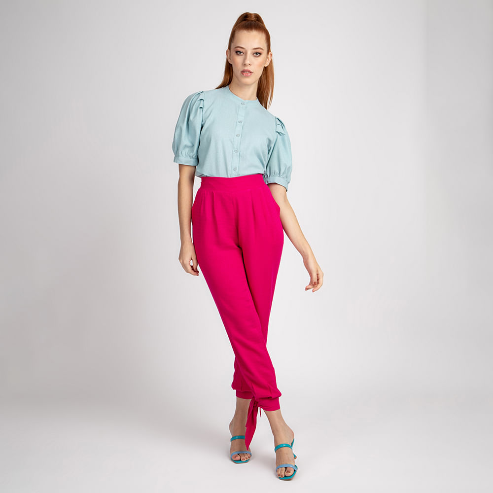 paper bolsa pants work outfit