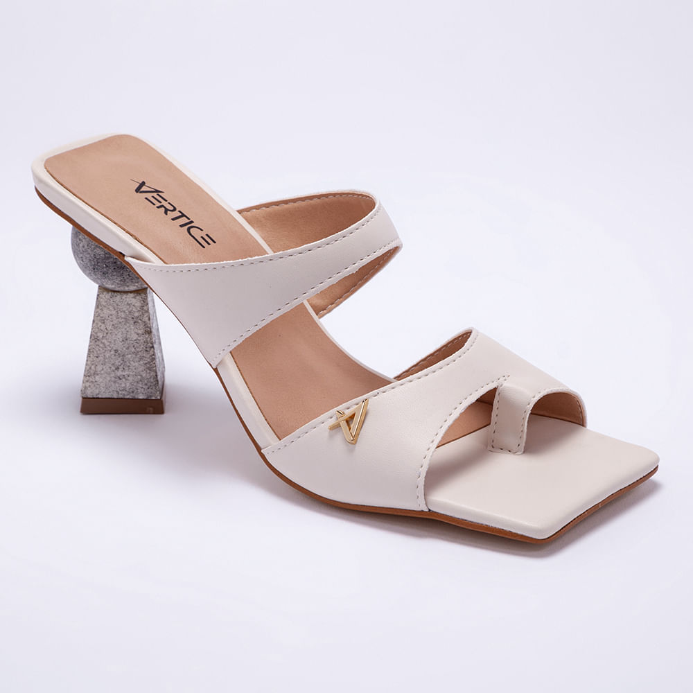 mule branco feminino salto