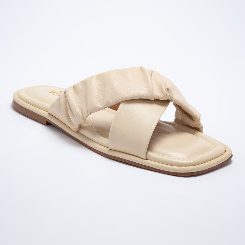 Rasteira Flat  Scrunchie  Off White