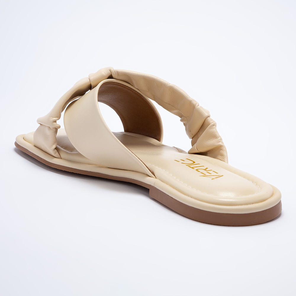 Rasteira Flat  Scrunchie  Off White