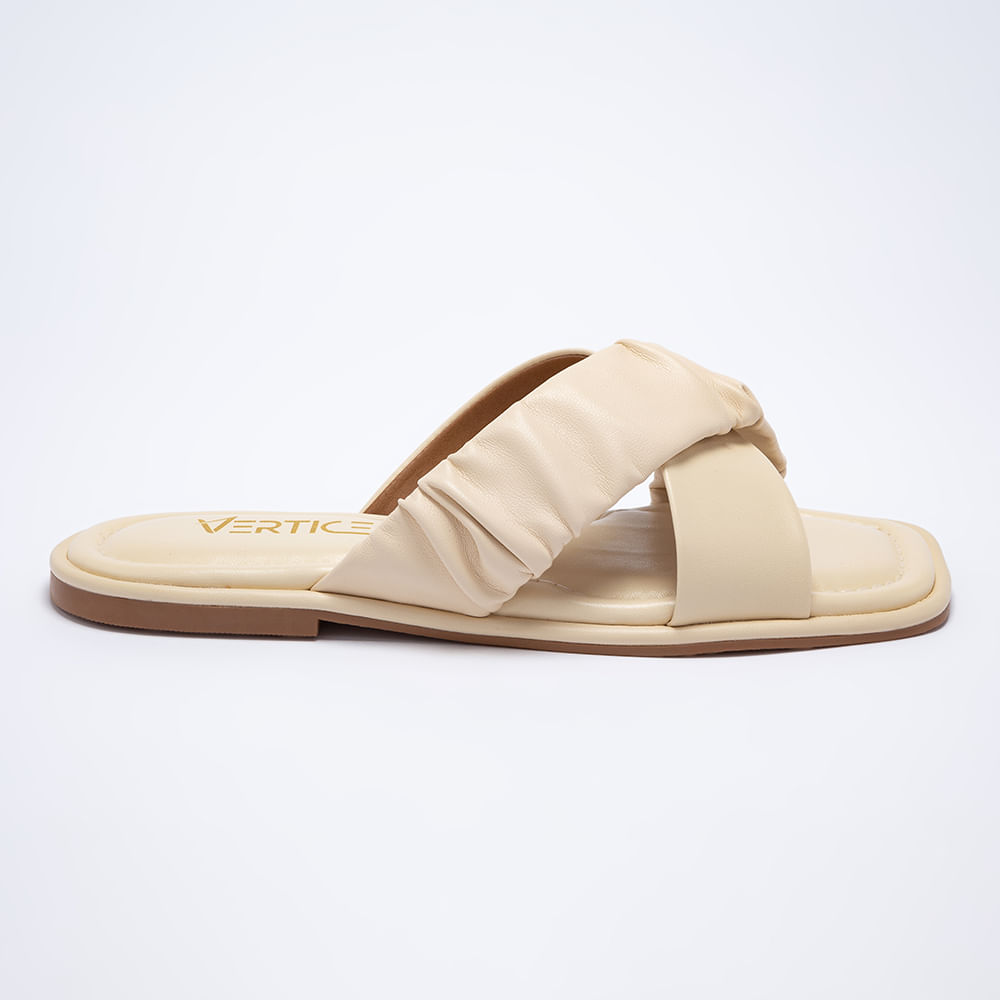 Rasteira Flat  Scrunchie  Off White