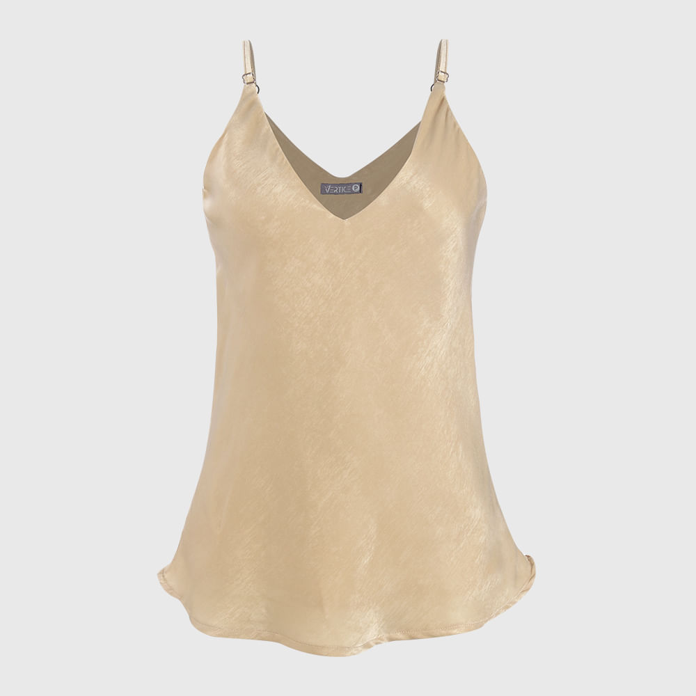 Regata Fluída Babado Areia