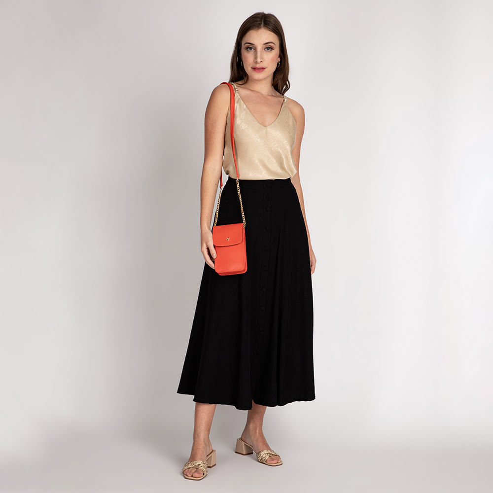 Regata Fluída Babado Areia