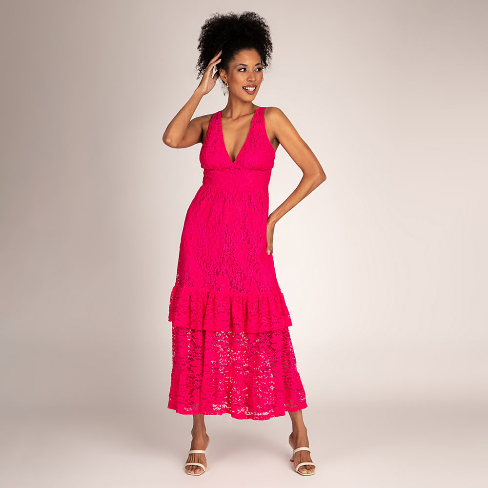 Vestido Renda Pink