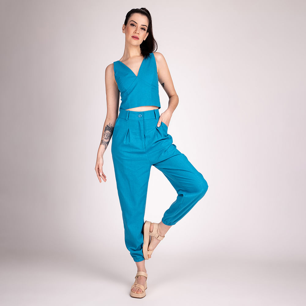 Sandalia  Papete Flatform Velcro Amendoa