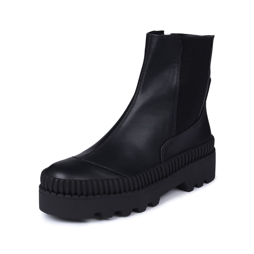 Ankle Boot Chelsea com Solado Chunk  Preto