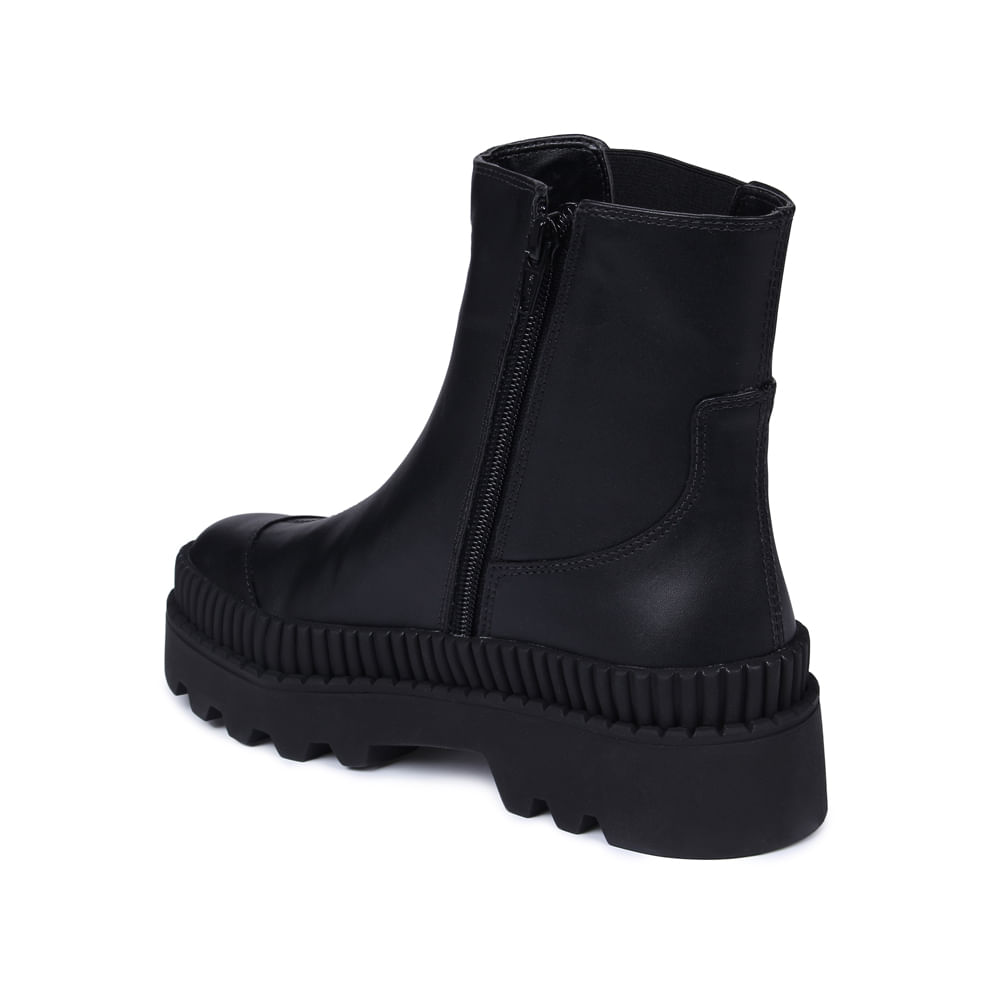 Ankle Boot Chelsea com Solado Chunk  Preto