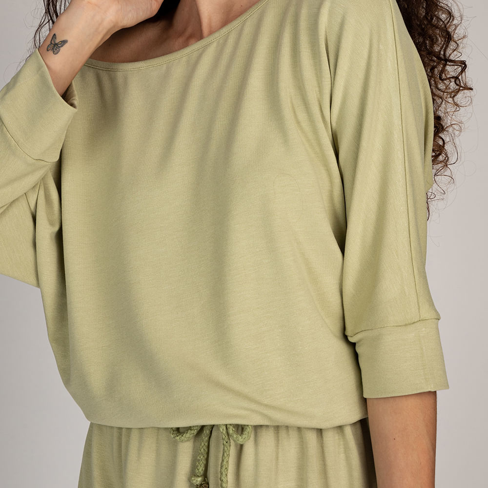 Vestido Moletinho Blusão  Verde