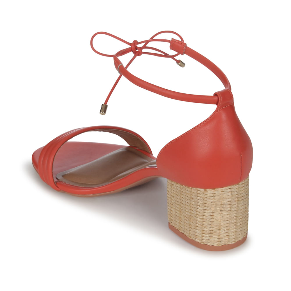 Sandália Feminina Salto Grosso Médio Brasa