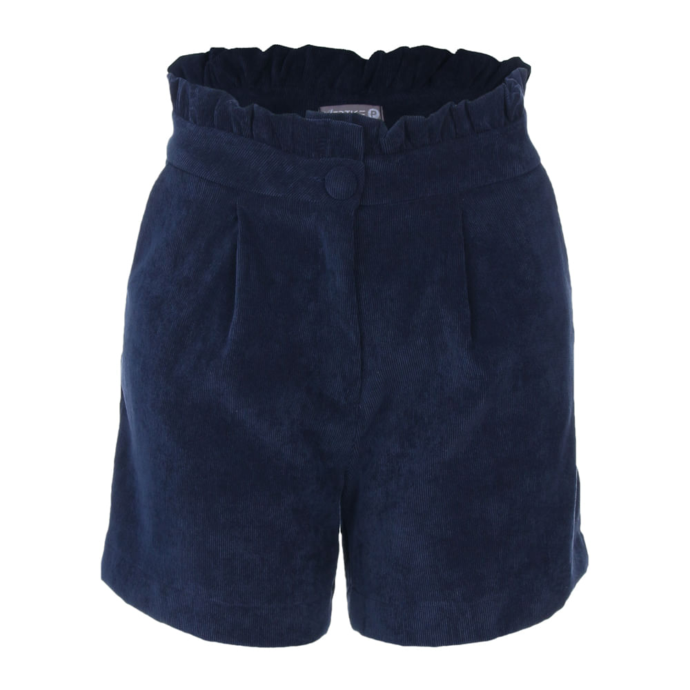 Short Cintura Alta  Clochard  Azul Marinho