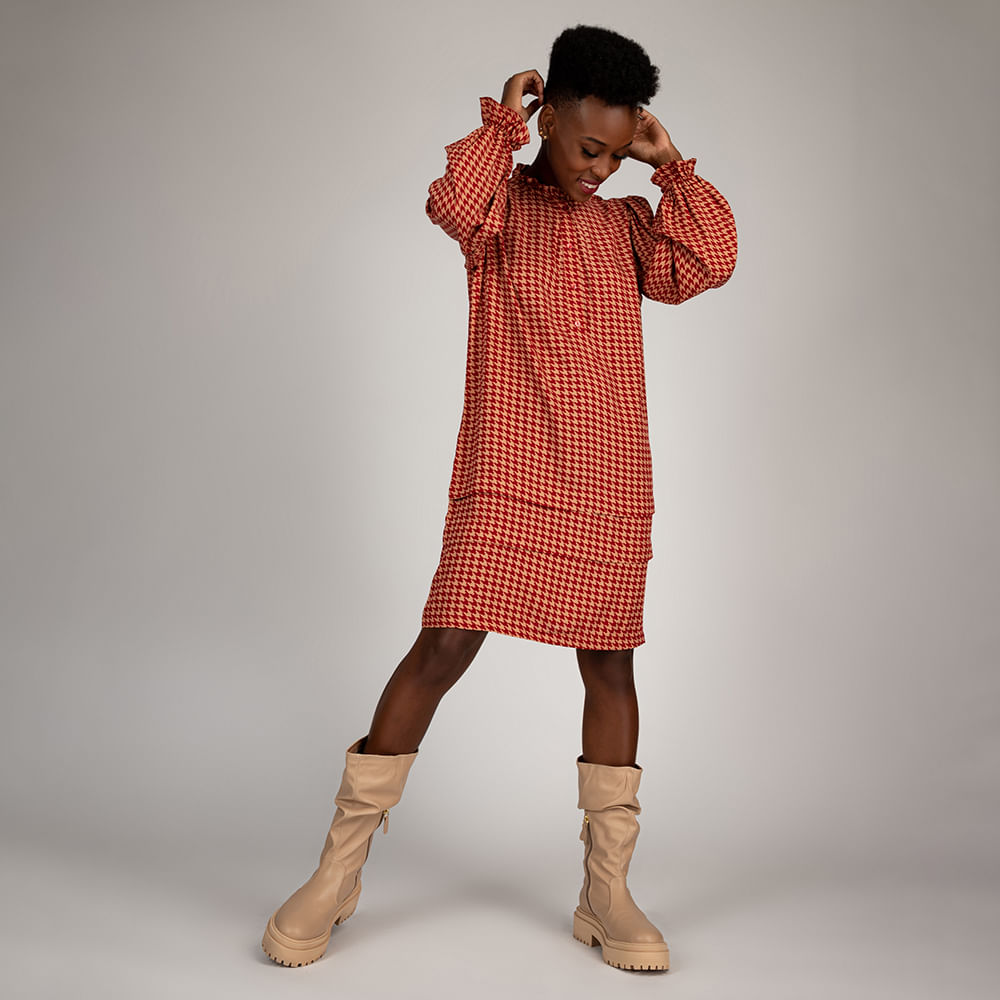 Chemise Curta Manga Longa Caramelo