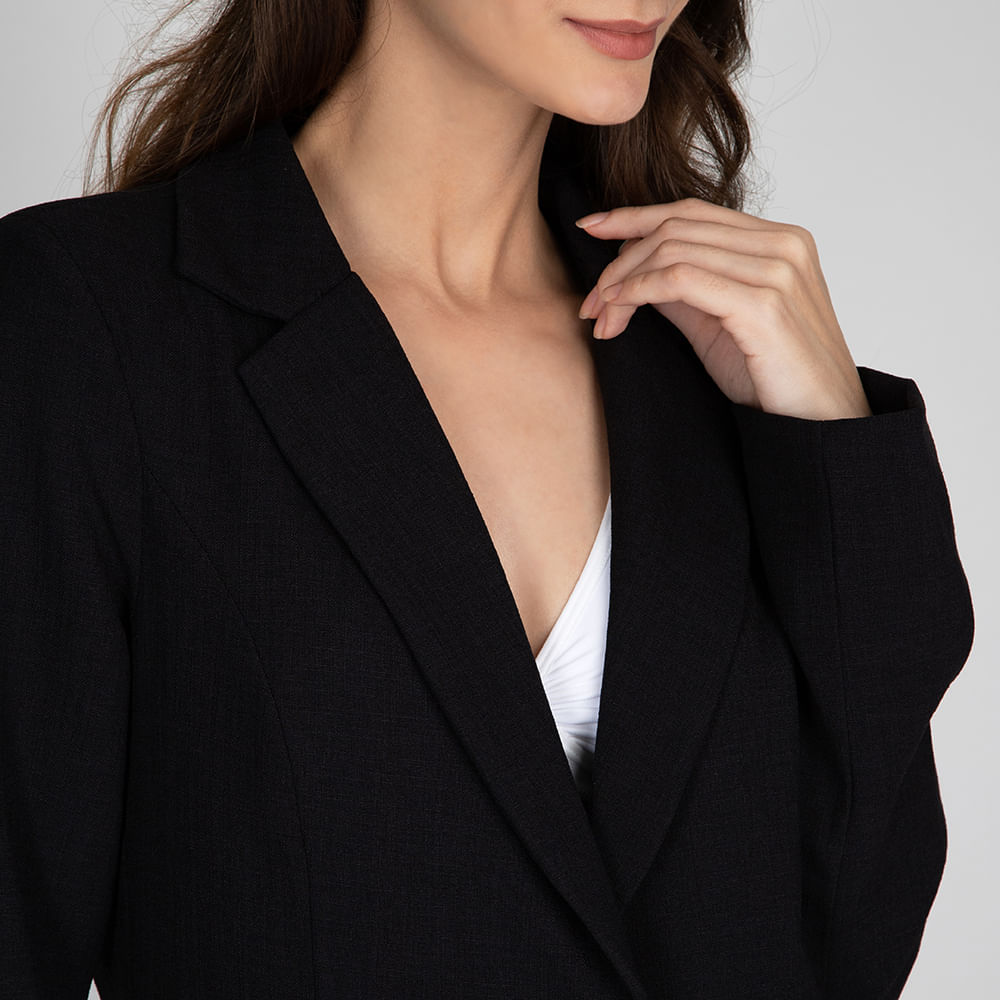 Blazer Boyfriend Alfaiataria Preto