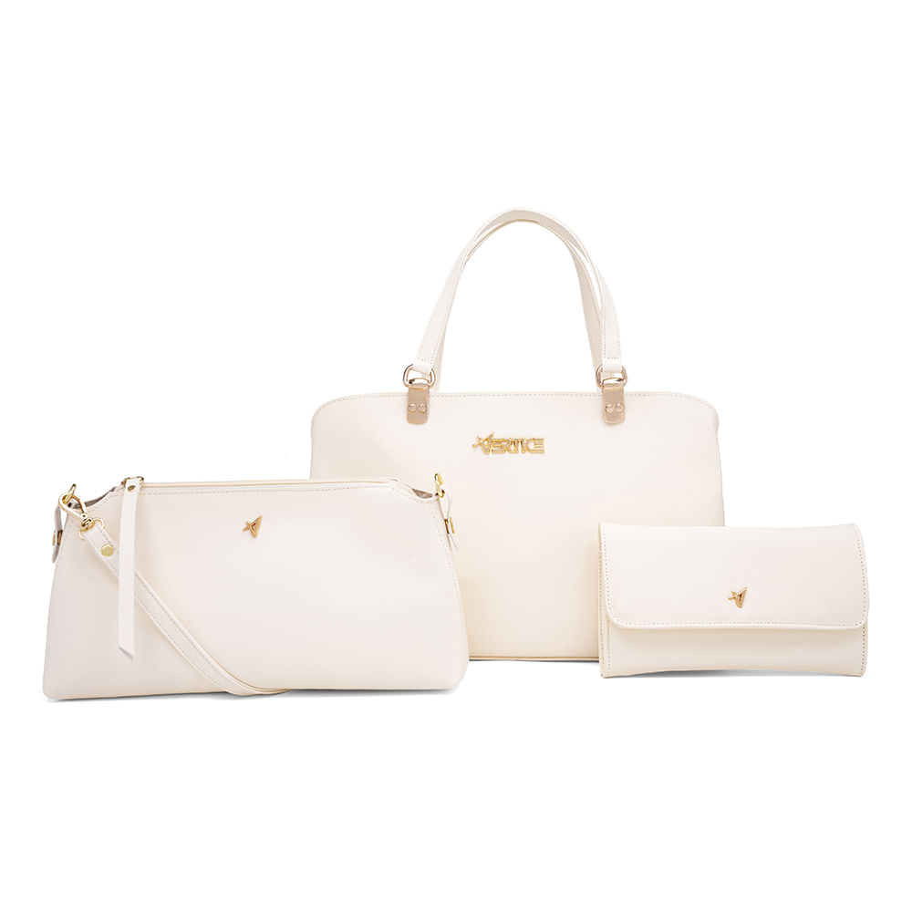 Kit Bolsa M Duas Alças Removível Off White