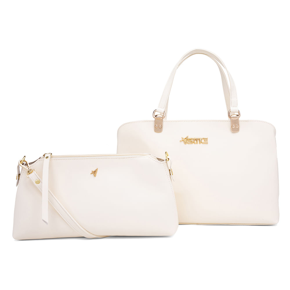 Kit Bolsa M Duas Alças Removível Off White