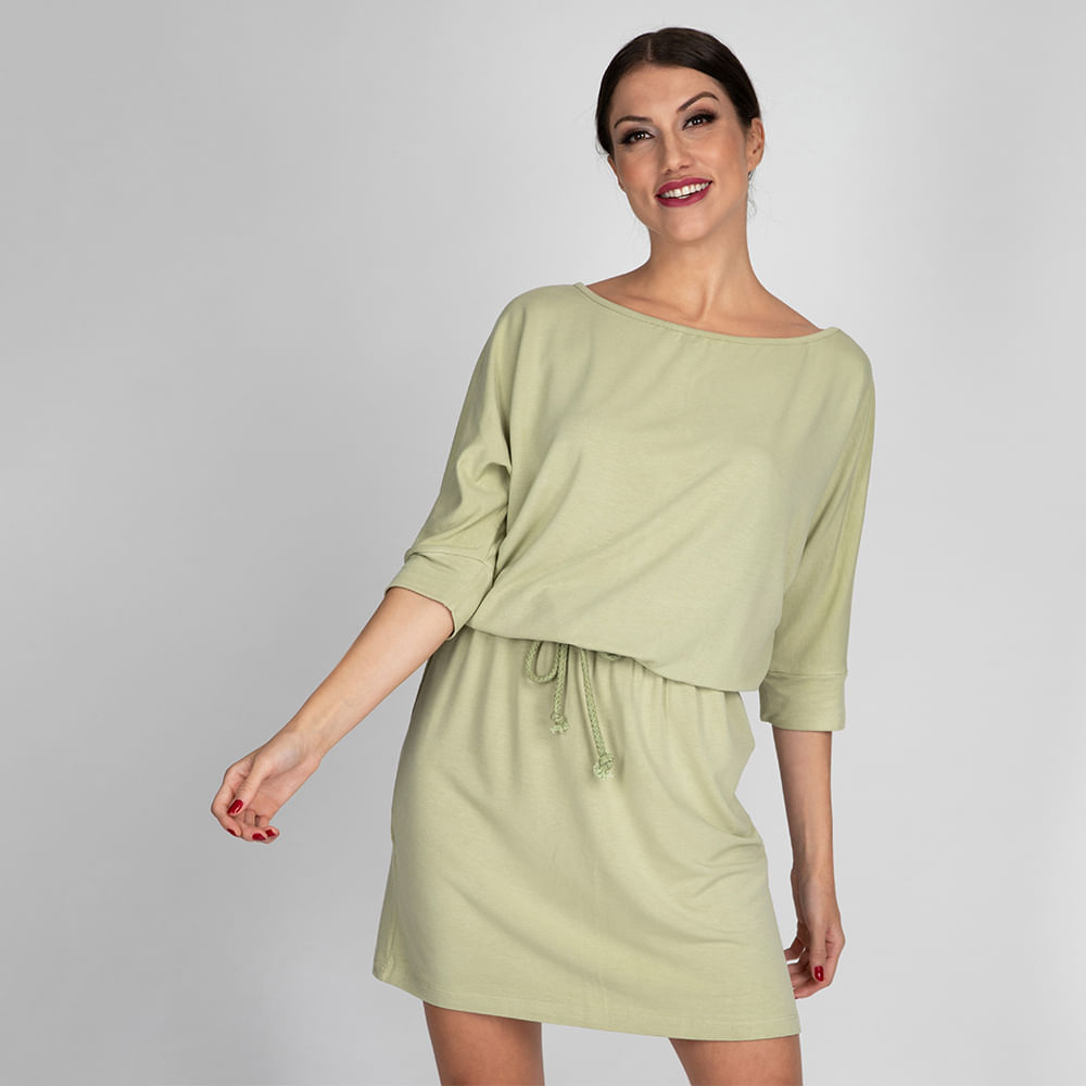Vestido Moletinho Blusão  Verde