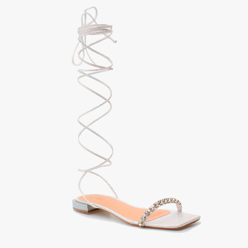 Rasteira Metalica Amarração Branco