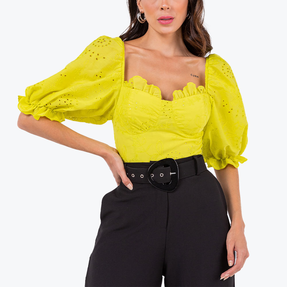 Blusa Corpete Laise Amarela