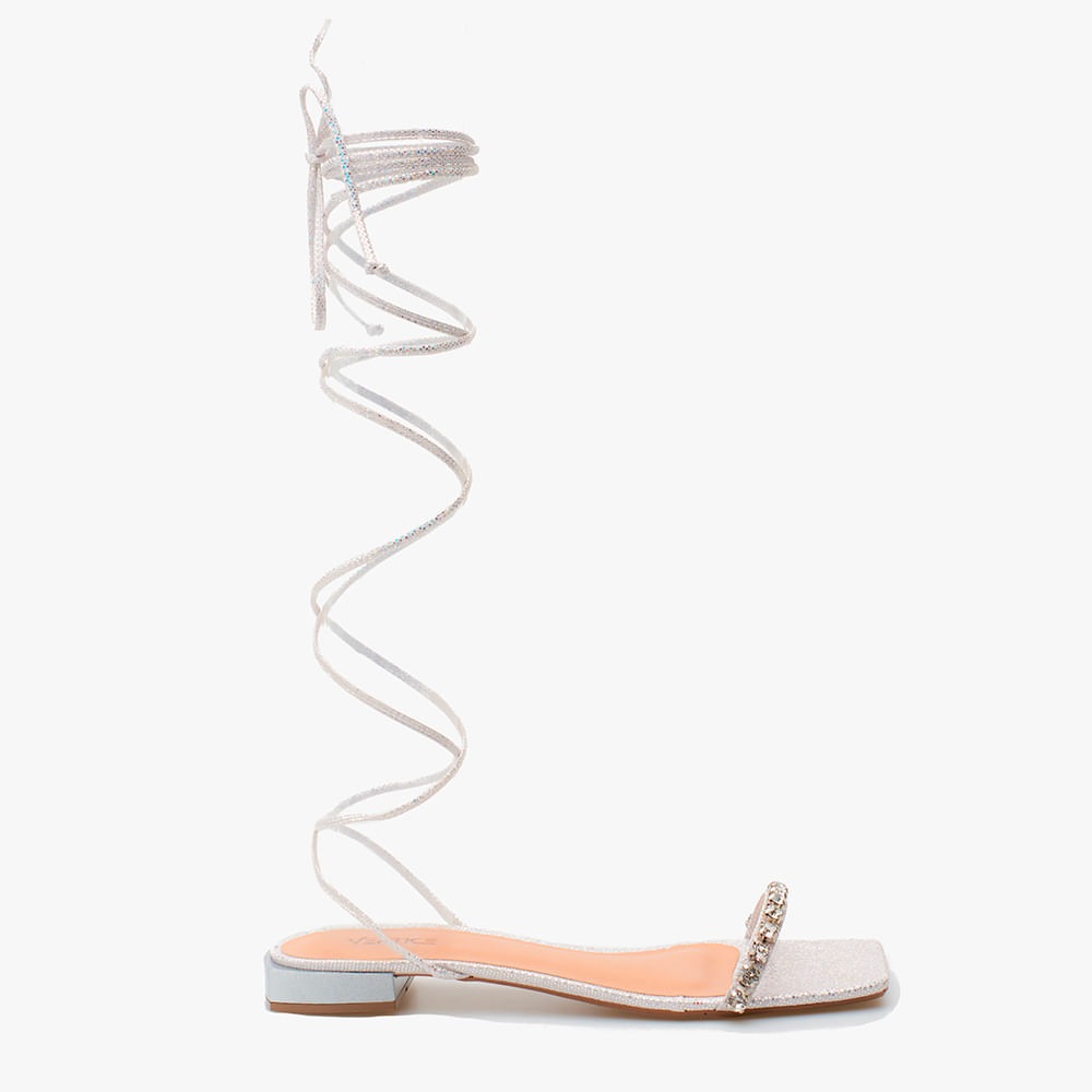 Rasteira Metalica Amarração Branco