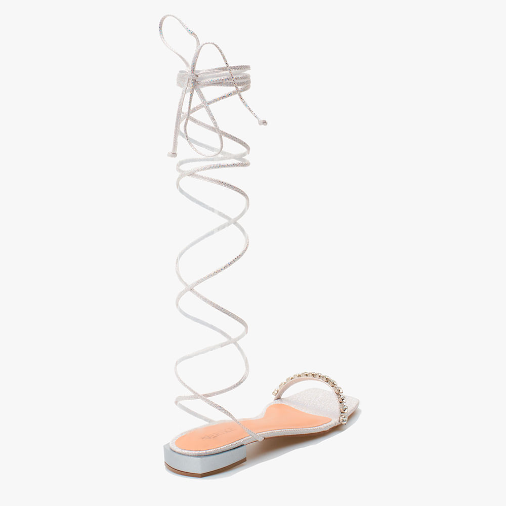 Rasteira Metalica Amarração Branco